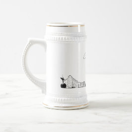 Jarra De Cerveza Skyline Skyline de Jacksonville personalizado