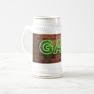 Jarra De Cerveza SlipperyJoe letrero de neón gay iluminado brillant