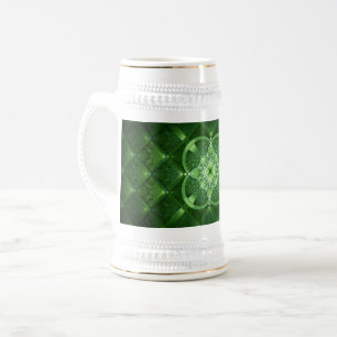 Jarra De Cerveza SlipperyJoe's Día de San Patricio brillante trébol