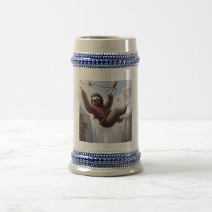 Jarra De Cerveza Sloth Ziplining