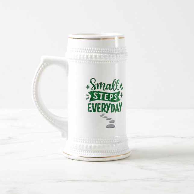 Jarra De Cerveza Small Steps Everyday Inspirational Mug (Izquierda)