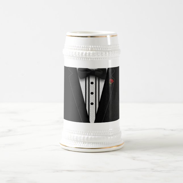 Jarra De Cerveza Smoking negro con la pajarita (Centro)