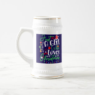 Jarra De Cerveza Sólo Una Chica Que Ama La Navidad