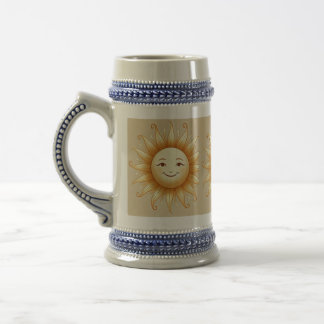 Jarra De Cerveza Sonriente acero de cerámica solar - Mug de regalo