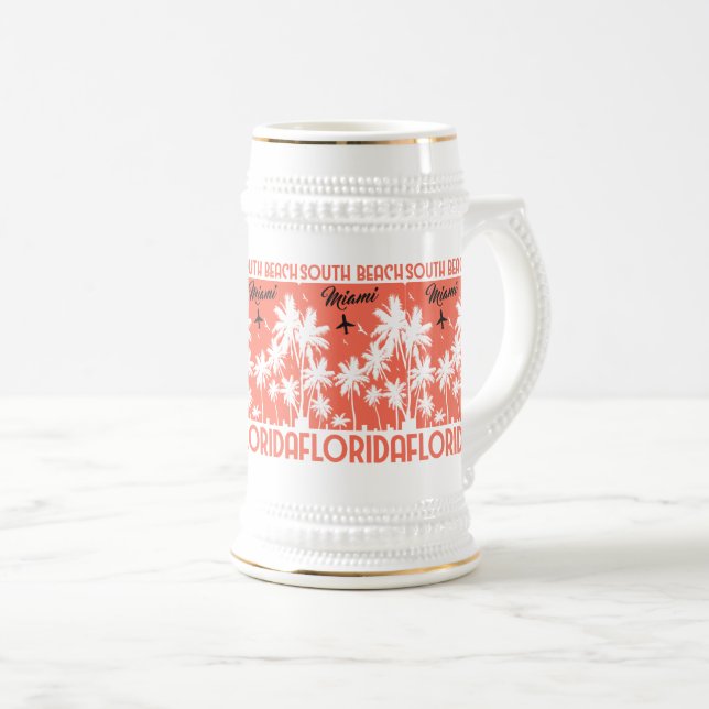 Jarra De Cerveza South Beach Miami-Florida (Anverso derecho)