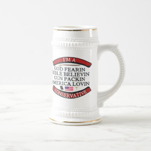 JARRA DE CERVEZA SOY CONSERVADOR