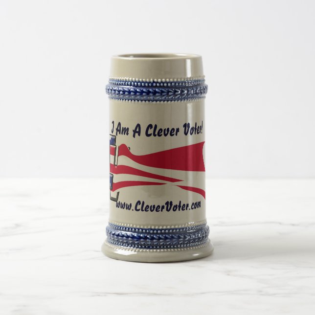 Jarra De Cerveza ¡Soy un CleverVoter! Stein (Centro)