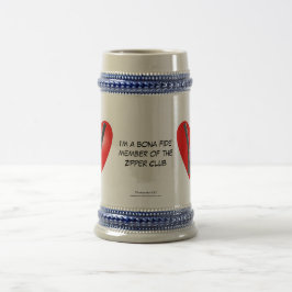 Jarra De Cerveza Soy un miembro auténtico del club de la cremallera