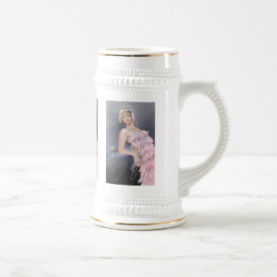 Jarra De Cerveza Springtime Flapper Beer Stein