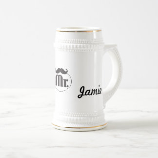 Jarra De Cerveza Sr. Mustache Retro Vintage Hipster Regalos
