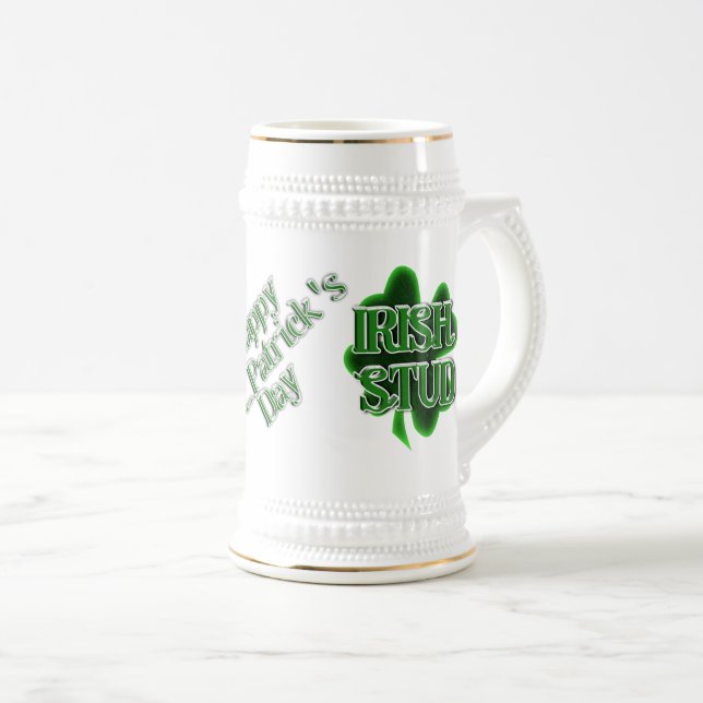 Jarra De Cerveza St. Patrick's Day Irish Stud (Anverso derecho)
