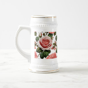 Jarra De Cerveza Stein 22 oz - Diseño de Bouquet floral
