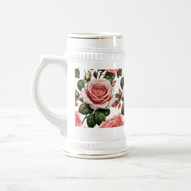 Jarra De Cerveza Stein 22 oz - Diseño de Bouquet floral (Izquierda)