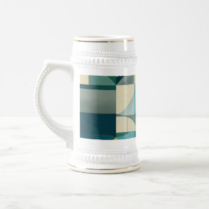 Jarra De Cerveza Stein 22 oz - Patrones geométricos Minimalistas