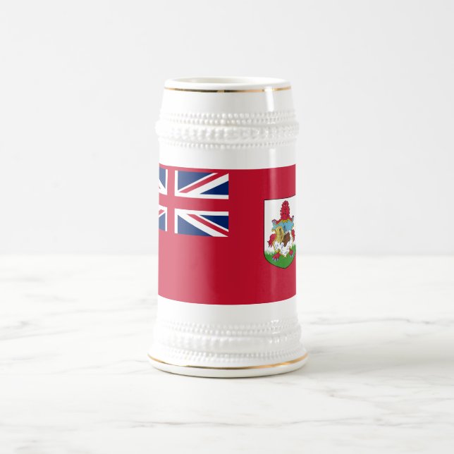 Jarra De Cerveza Stein, bandera patriótica de las Bermudas (Centro)