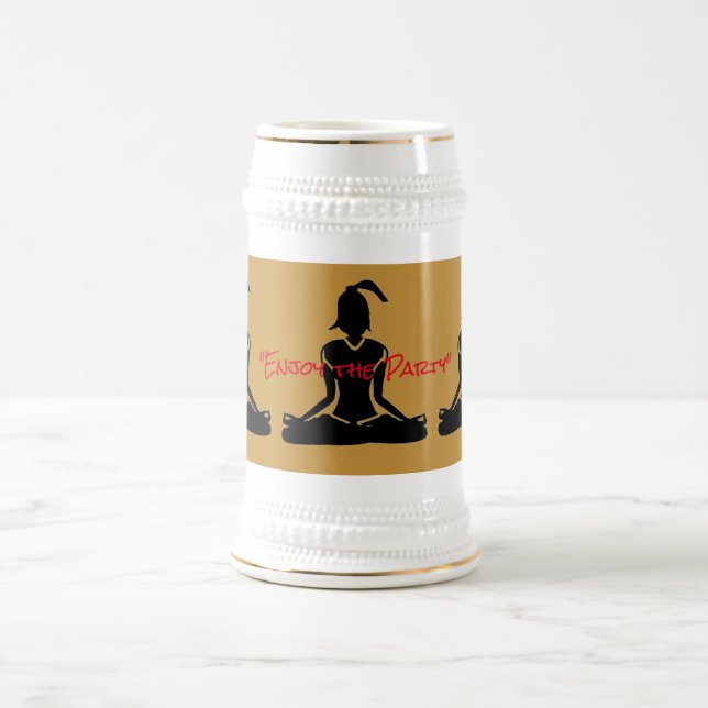 Jarra De Cerveza Stein-Beer Yoga Stein 'Disfruta al Fiesta' (Centro)