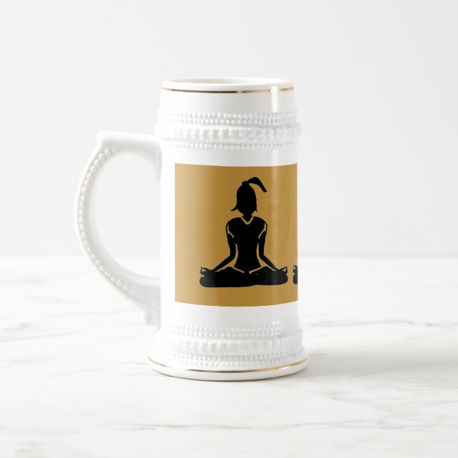 Jarra De Cerveza Stein-Beer Yoga Stein (sin impresión) (Izquierda)