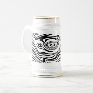 Jarra De Cerveza Stein Black White Beer
