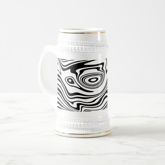 Jarra De Cerveza Stein Black White Beer (Anverso izquierdo)