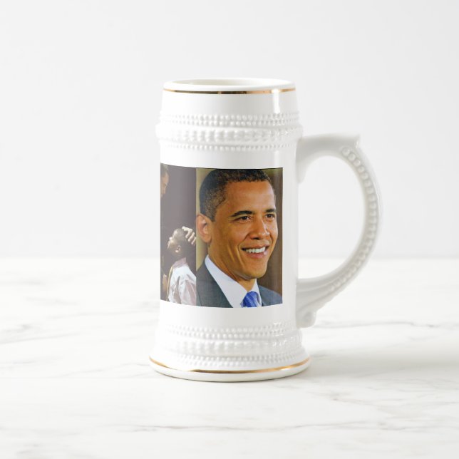 Jarra De Cerveza Stein de BARACK OBAMA (Derecha)