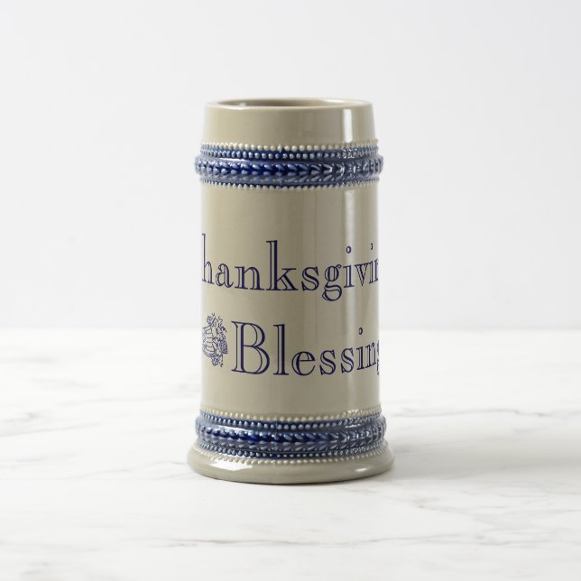 Jarra De Cerveza Stein de Bendiciones de Acción de Gracias (Centro)