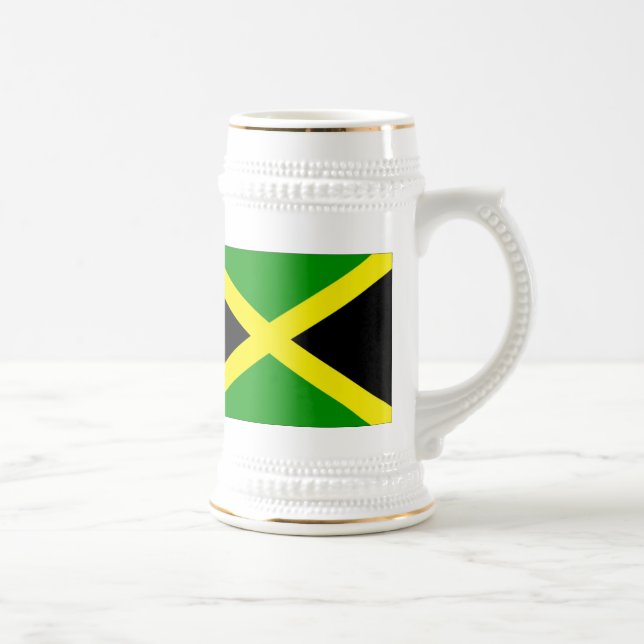 Jarra De Cerveza Stein de la bandera de Jamaica (Derecha)