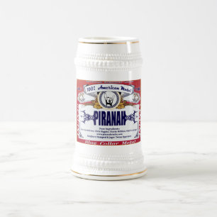 Jarra De Cerveza Stein de la cerveza de Piranah