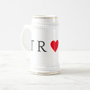 Jarra De Cerveza Stein de la cerveza del corazón del TRIUNFO