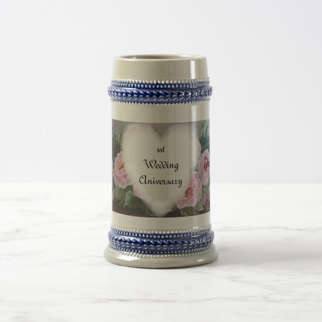 Jarra De Cerveza stein del aniversario de boda (Centro)