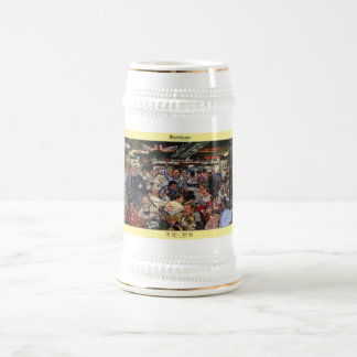 Jarra De Cerveza Stein del arte de la "barra abierta pasada" de