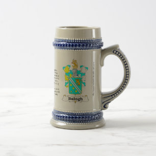 Jarra De Cerveza Stein. del escudo de la familia de Balogh
