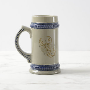 Jarra De Cerveza Stein Escorpio Dorado