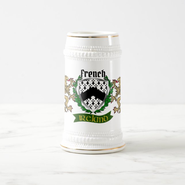 Jarra De Cerveza Stein, Escudo irlandés francés (Centro)