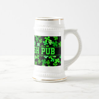 Jarra De Cerveza Stein irlandés Shamrock Drinking