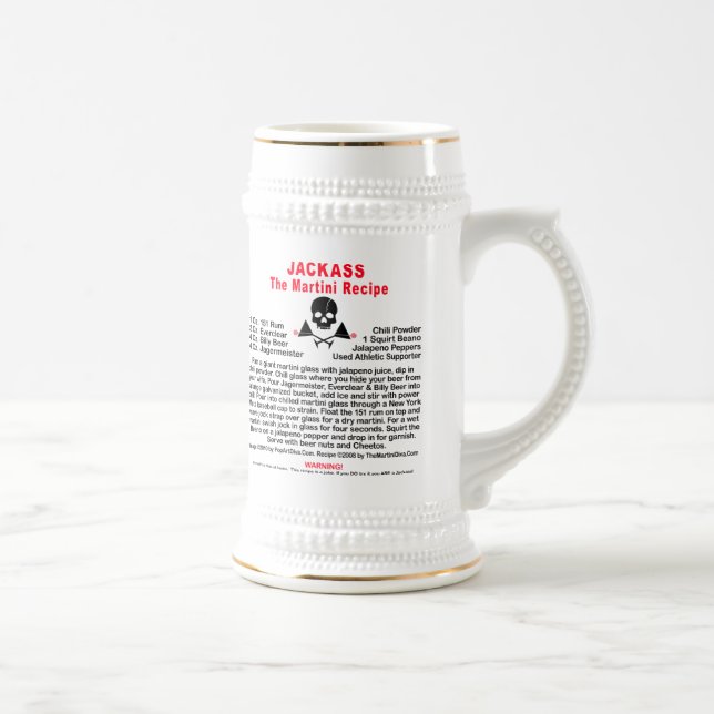 Jarra De Cerveza Stein - JACKASS, El Martini (Derecha)