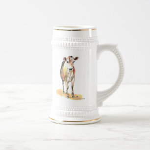 Jarra De Cerveza stein marrón de la cerveza de la vaca