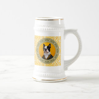 Jarra De Cerveza Stein Mug - Caballero Terrier de Boston con Monocl