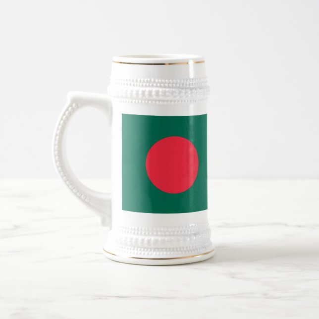 Jarra De Cerveza Stein Mug con bandera de Bangladesh (Izquierda)