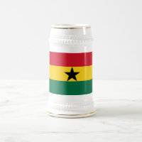 Stein Mug con bandera de Ghana