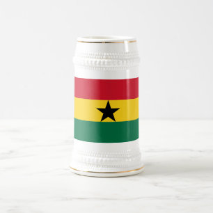 Jarra De Cerveza Stein Mug con bandera de Ghana