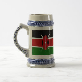 Jarra De Cerveza Stein Mug con bandera de Kenia
