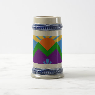 Jarra De Cerveza Stein Mug con bandera de Manitou Springs, Colorado