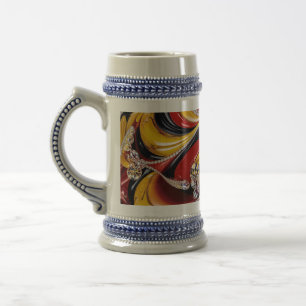 Jarra De Cerveza Stein Mug con diseño de colores belgas