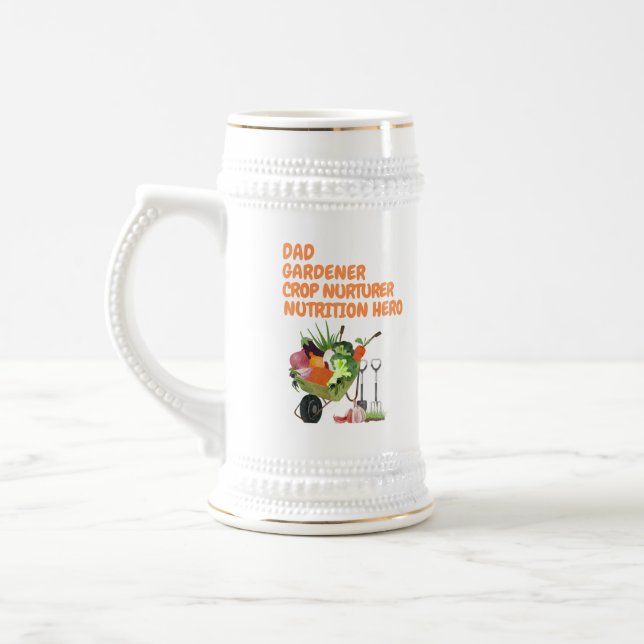 Jarra De Cerveza Stein mug para Dad Gardener (Izquierda)