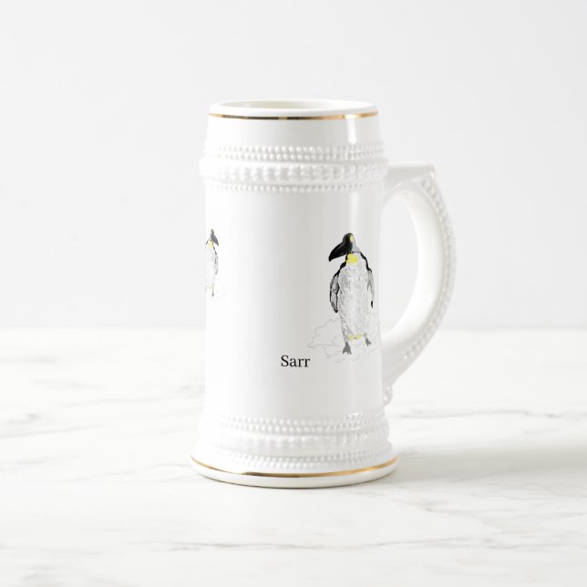 Jarra De Cerveza Stein Mug : Penquin (Anverso derecho)