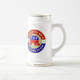 Jarra De Cerveza Stein republicano orgulloso