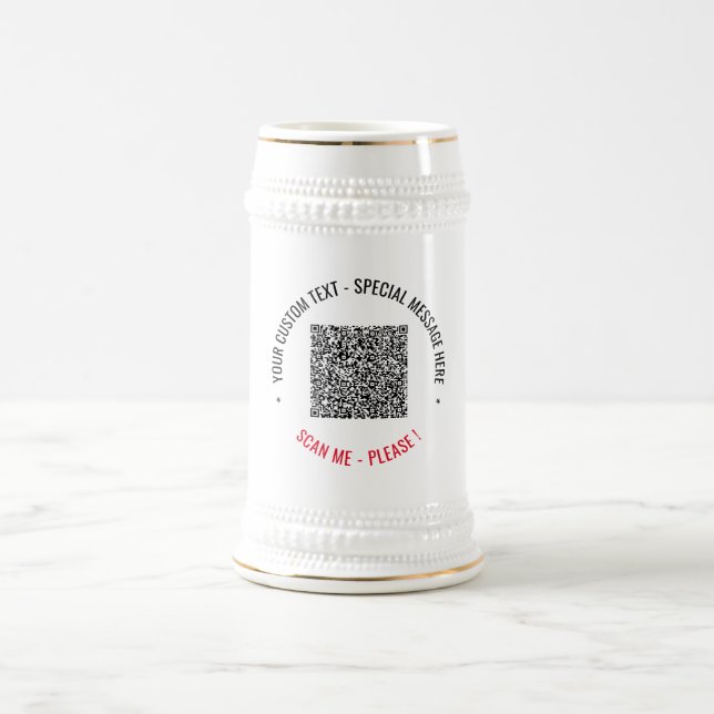Jarra De Cerveza Su código QR Explorar información Personalizado de (Centro)
