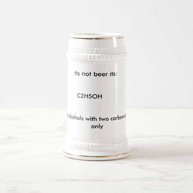 Jarra De Cerveza Su no cerveza su: , C2H5OH, advirtiendo: para el (Centro)