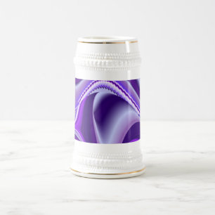 Jarra De Cerveza Sueño púrpura , Abstracto Fantasía Arcoiris