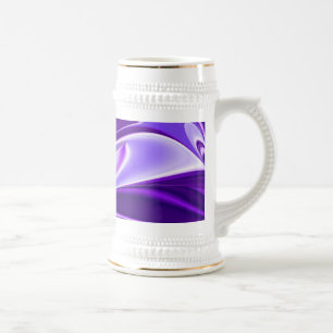 Jarra De Cerveza Sueño púrpura , Abstracto Fantasía Arcoiris